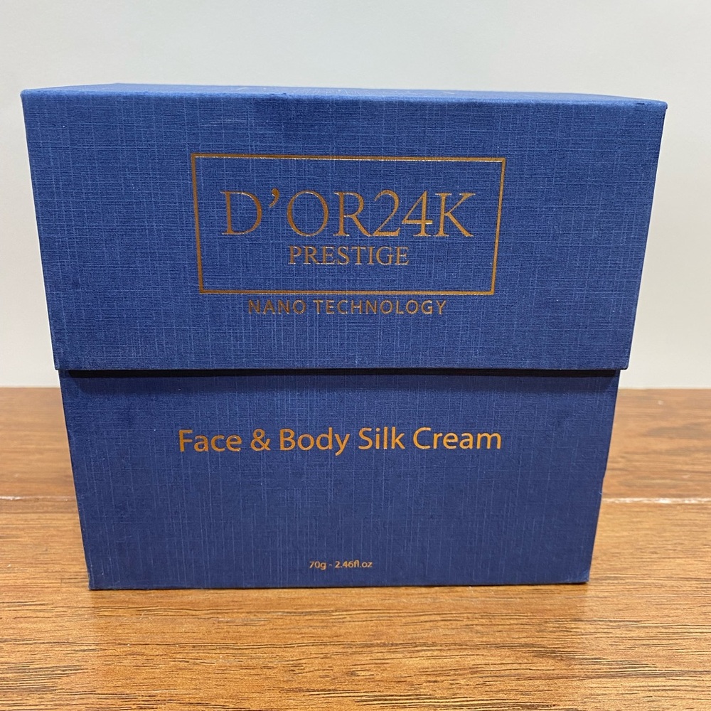 D’OR24K Prestige Face & Body Silk Cream - sealed jar, damaged outer box 70g